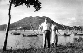 Souvenir d'un couple de Français au Cap Saint-Jacques en 1953