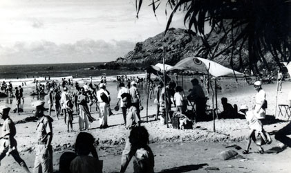 Les militaire Français sur la plage de la Pointe Noire au Cap Saint-Jacques Vietnam