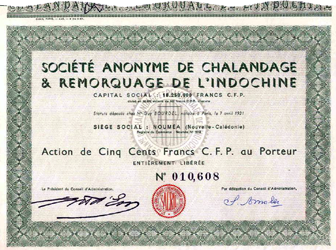 Société Anonyme de Chalandage et Remorquage de l'Indochine - SACRIC