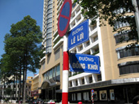 Angle de la rue Dong Khoi et boulevard Le Loi Ho Chi Minh
